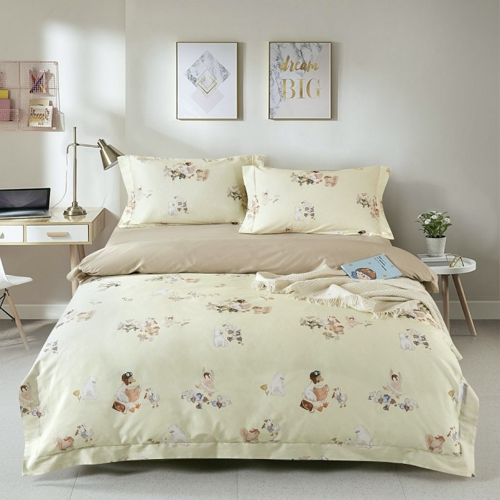 Постельное белье «Добрые Истории» (1,5 - спальный; сатин: 100% египетский хлопок; арт. 2266-4S)