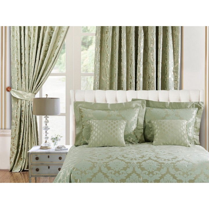 Шторы жаккардовые «Версаль», цвет: золотисто-фисташковый (№49S; 270х275 ...