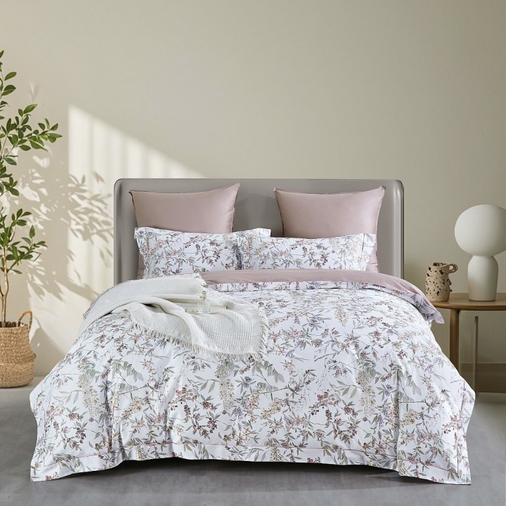 Постельное белье «Blossom» (евро с простыней на резинке; сатин: 100% египетский хлопок; арт. 2322-6/160)