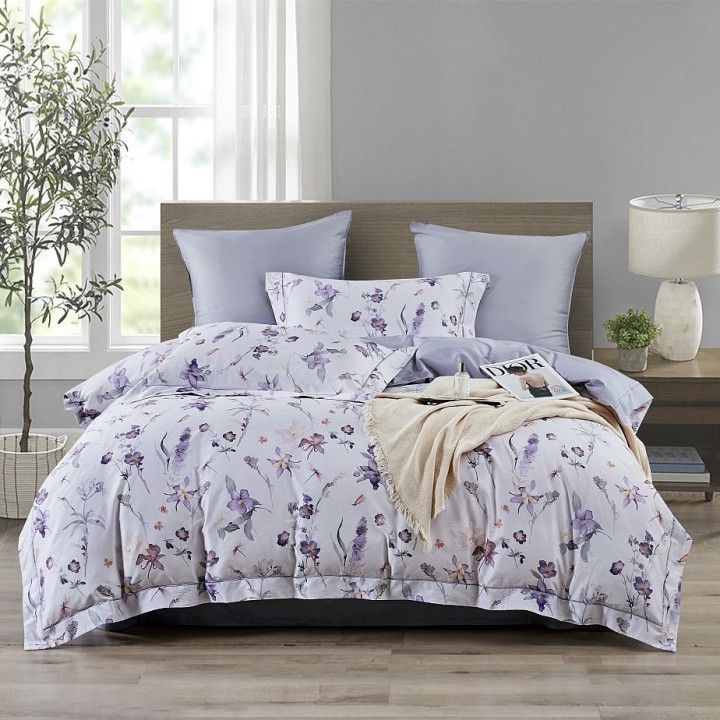 Постельное белье «Aquilegia» (дуэт; сатин: 100% египетский хлопок; арт. 2370-7)