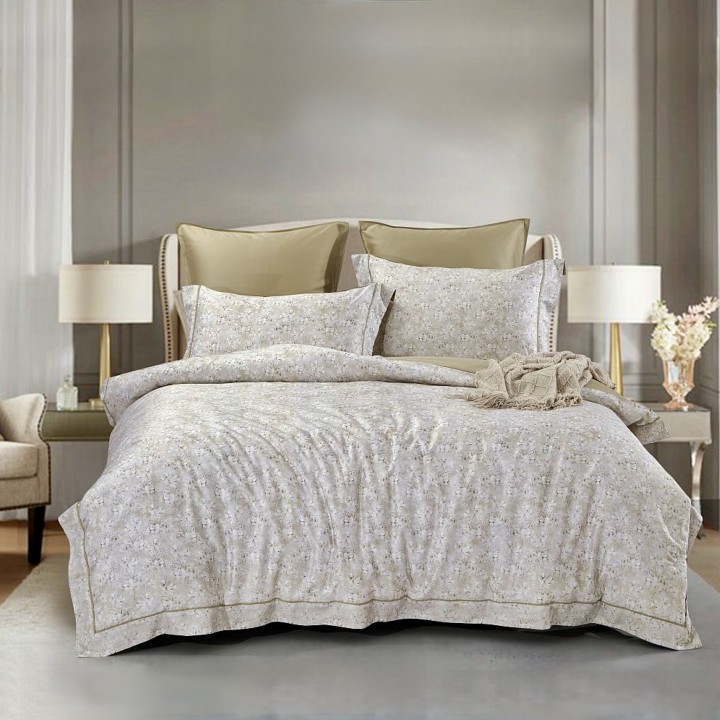 Постельное белье «Яблоневый цвет» (дуэт; сатин: 61% тенсель, 39% хлопок; арт. 2327-7)