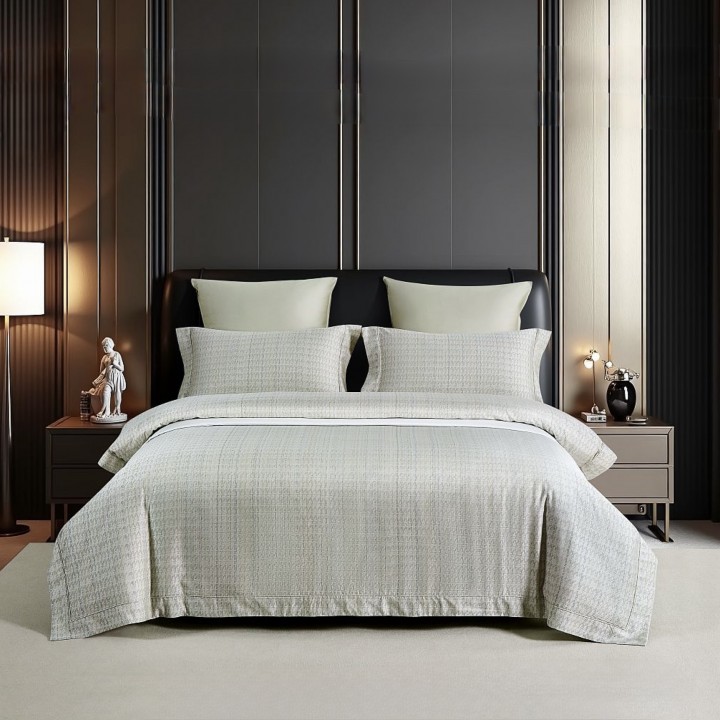 Постельное белье «Tweed» (евро; жаккард пестротканый/сатин: 61% тенсель, 39% хлопок/100% египетский хлопок; арт. 2329-6)