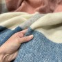 Плед шерстяной «Maule», цвет: фисташковый/бирюзовый/коралловый (140х220 см; 55% шерсть альпака, 45% шерсть австралийского мериноса, арт. 1-02)