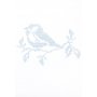 Комплект постельного белья в колыбель «Синички» (цвет: белый/голубой, перкаль)
