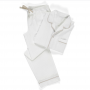 Пижама хлопковая женская «Alison», цвет:  white/flax - белый/натуральный (размер L (48-50); сирсакер: 100% хлопок)