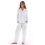 Пижама хлопковая женская «Alison», цвет:  white/flax - белый/натуральный (размер M (44-46); сирсакер: 100% хлопок)
