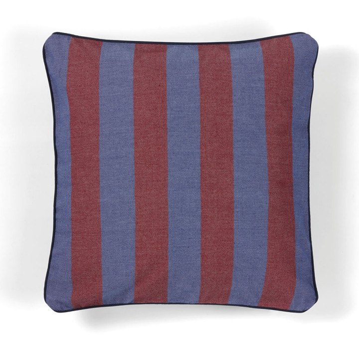 Подушка декоративная «Rhode Island Stripe», цвет: deep blue/red wine - темно-синий/красный (45х45см; 100% длинноволокнистый хлопок)