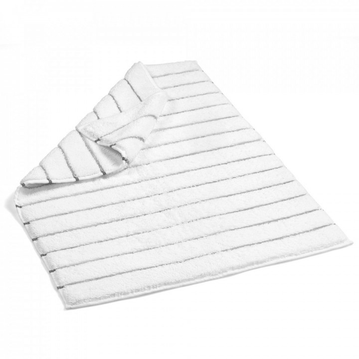 Коврик «Striped Terry», цвет: white-dark gray - белый/серый (60х90 см; 100% органический хлопок)