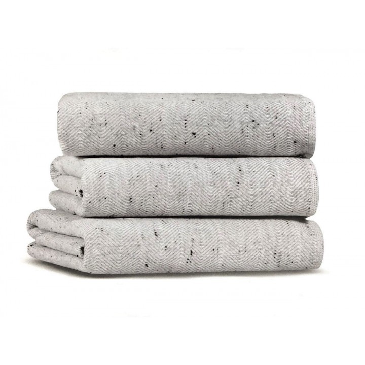 Полотенце махровое «Fine Neppy Gauze», цвет: light grey - светло-серый (70х140 см; махра/гладкотканая: 100% длинноволокнистый хлопок)