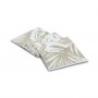 Полотенце пляжное «Floral», цвет: white-flax - белый/льняной (100х180 см; махра, 100% длинноволокнистый хлопок)