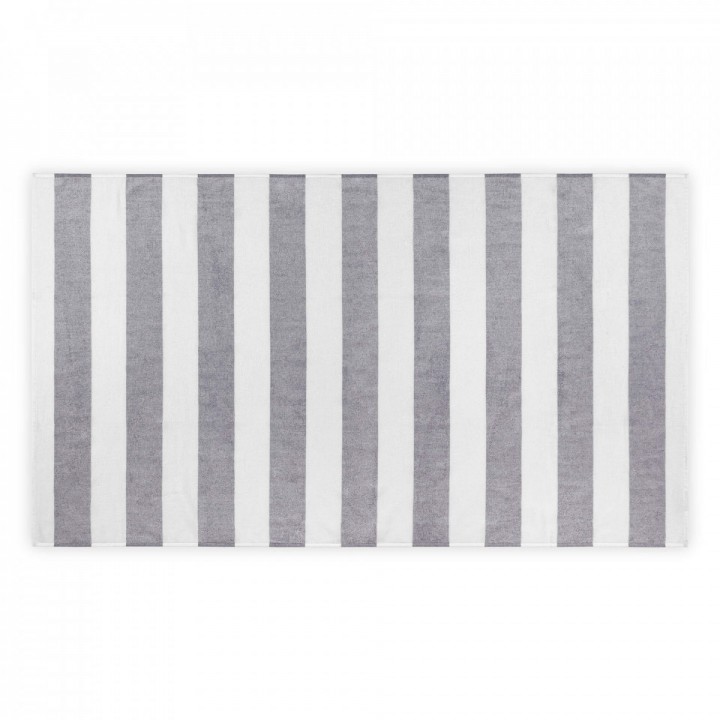 Полотенце пляжное «Tina», цвет: white-navy - белый/синий (100х180 см; махра, 100% длинноволокнистый хлопок)