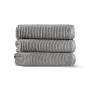 Полотенце махровое «Slim Ribbed», цвет: carbon - серый металлик (76x142 см; махра: 100% длинноволокнистый хлопок)