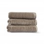 Полотенце махровое «Slim Ribbed», цвет: cobblestone - серо-коричневый (70x140 см; махра: 100% длинноволокнистый хлопок)