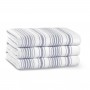 Полотенце махровое «Striped Gauze», цвет: white/navy - белый/синий (50х90 см; гладкотканая/махра: 100% длинноволокнистый хлопок)