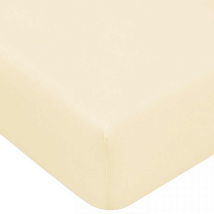 Простыня трикотажная на резинке «Bella Donna Premium», цвет: 0111-natur (180x190-200x220 см; трикотаж-джерси: 97% мерсеризованный длинноволокнистый хлопок, 3% эластан)