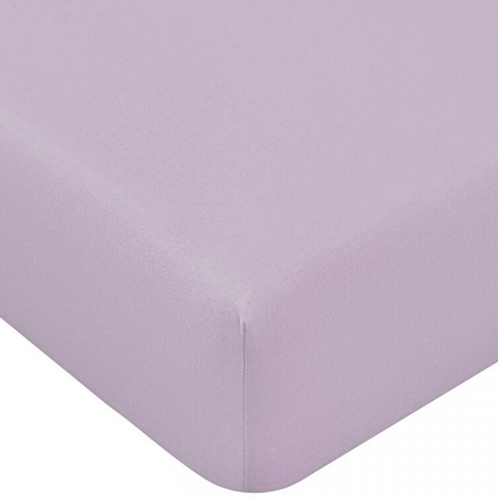 Простыня трикотажная на резинке «Bella Donna Premium», цвет: 0526-lavendel (180x190-200x220 см; трикотаж-джерси: 97% мерсеризованный длинноволокнистый хлопок, 3% эластан)