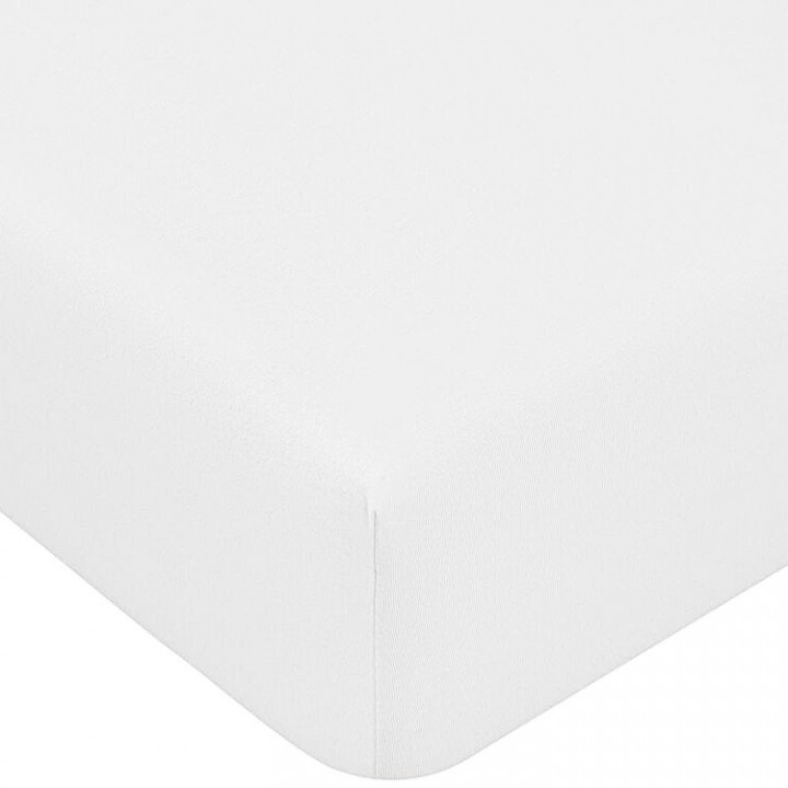 Простыня трикотажная на резинке «Bella Donna Premium», цвет: 1000-weiss (90x190-100x220 см; трикотаж-джерси: 97% мерсеризованный длинноволокнистый хлопок, 3% эластан)