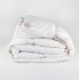Одеяло пуховое кассетное теплое с бортиком «Queen Down Grass» (200х220 см; наполнитель: 100% белый гусиный пух; чехол: сатин, 54% тенсель, 40% хлопок, 6% шелк)