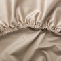 Простыня на резинке «Caramel Beige Allure Grass» (160х200х40 см; сатин: 100% хлопок)