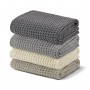 Плед вязаный «Dimension Knitted», цвет: mist - серый (130х180 см; 50% овечья шерсть, 25% вискоза, 25% полиамид)