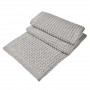 Плед вязаный «Dimension Knitted», цвет: mist - серый (130х180 см; 50% овечья шерсть, 25% вискоза, 25% полиамид)