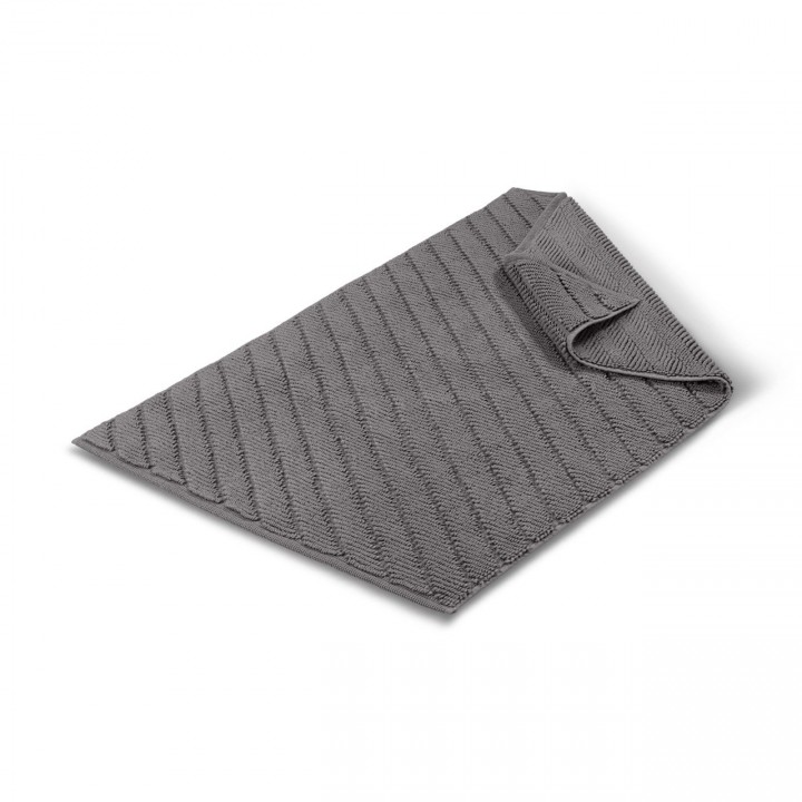 Коврик «Diagonal», цвет: dark grey - темно-серый (60х95 см; 100% длинноволокнистый хлопок)