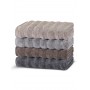 Полотенце махровое «Ash Ribbed», цвет: light grey - светло-серый (50х100 см; махра: 65% хлопок, 35% модал)