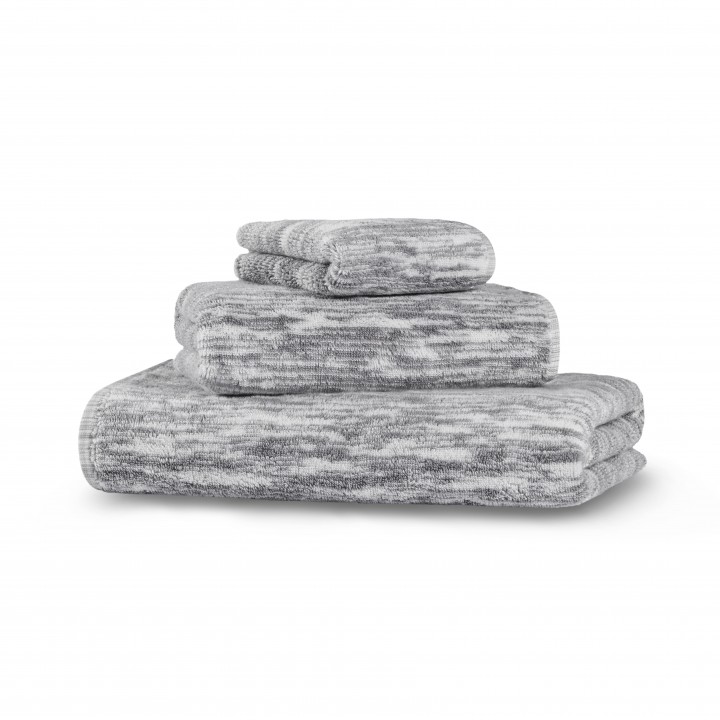 Полотенце махровое «Marble», цвет: opal grey - бело-серый (30х40 см; махра: 100% длинноволокнистый хлопок)