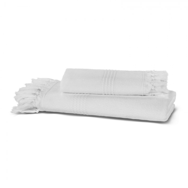 Полотенце махровое «Meyzer Tassels», цвет: white - белый (50х100 см; махра: 100% хлопок)