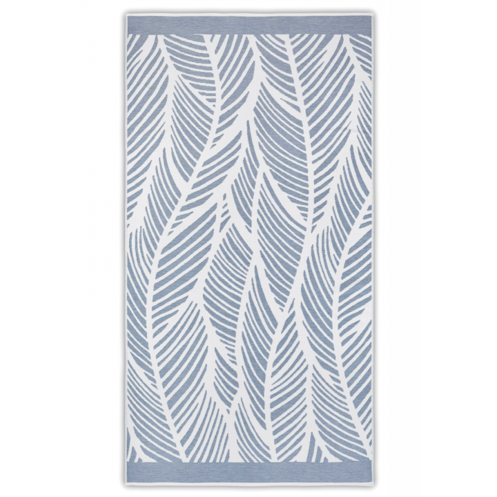 Полотенце пляжное «Fraser», цвет: white/blue - белый/голубой (100х180 см; махра, 100% турецкий длинноволокнистый хлопок)