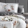 Постельное белье «Floral Grey» (евро; сатин: 100% хлопок)