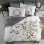 Постельное белье «Floral Grey» (евро; сатин: 100% хлопок)