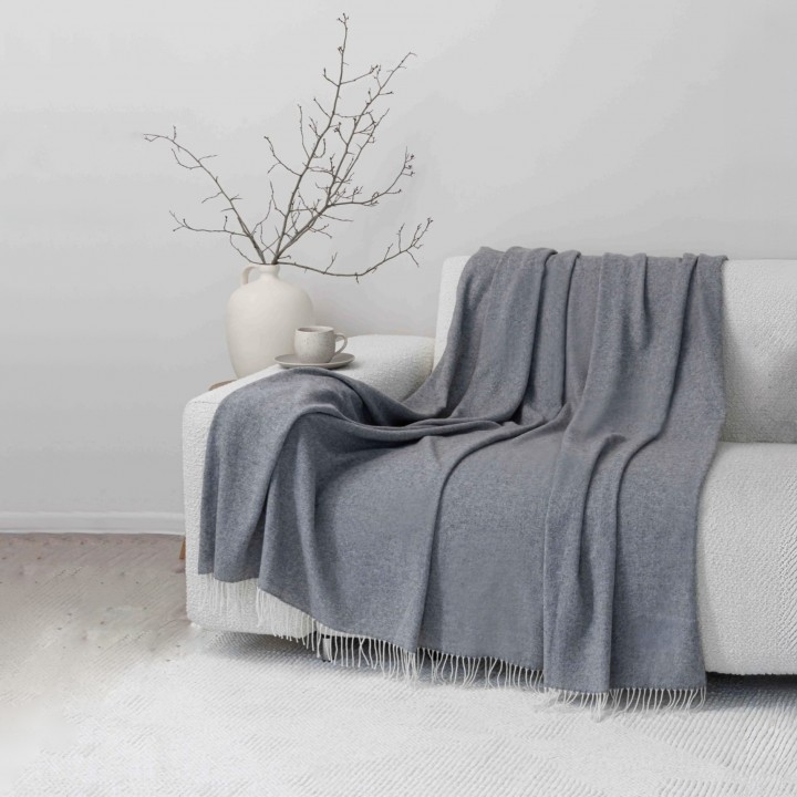 Плед шерстяной «Беринг», цвет: серый (170х200 см; 80% шерсть, 20% полиэфир)