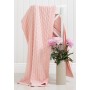 Плед вязаный хлопковый «Imperio №22» (цвет: розовый; 130х170 см; 100% хлопок)