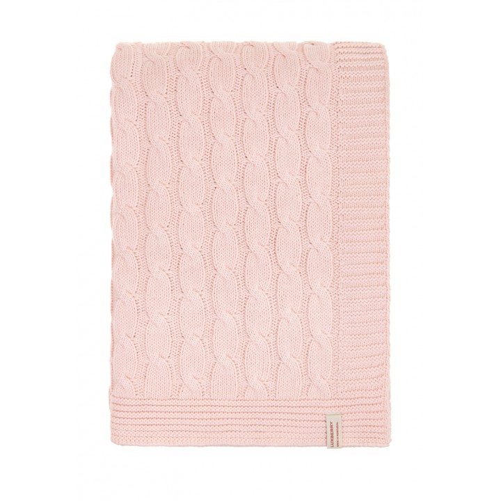 Плед вязаный хлопковый «Imperio №22» (цвет: розовый; 130х170 см; 100% хлопок)