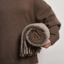 Плед шерстяной «Woolen», цвет: бежево-коричневый (150х200 см; 100% шерсть)
