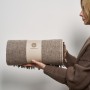 Плед шерстяной «Woolen», цвет: бежево-коричневый (150х200 см; 100% шерсть)