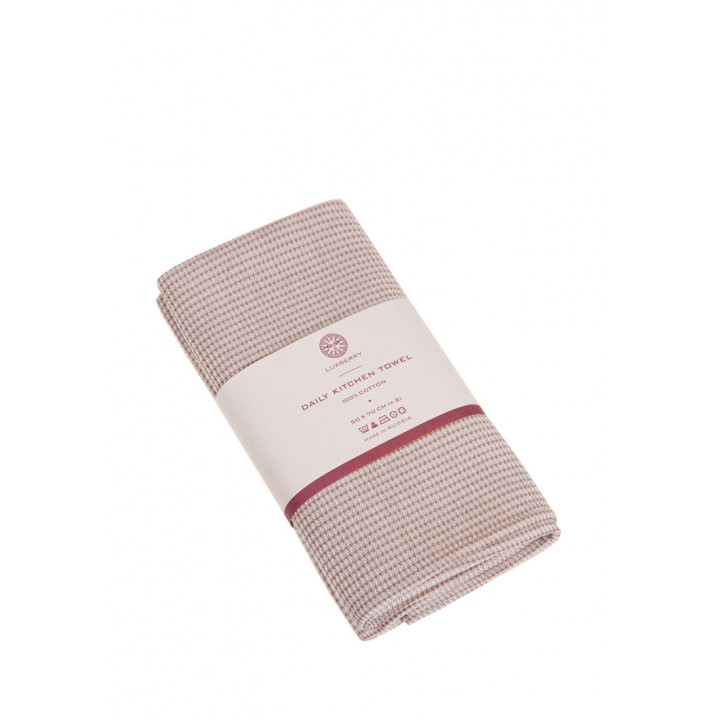 Комплект кухонных полотенец «Daily Kitchen Towel», цвет: молочный шоколад (50x70 см - 2 шт.; вафельная ткань: 100% хлопок)