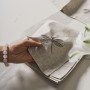 Салфетка сервировочная «Вечерние стрекозы» с вышивкой (40х40 см; лен 100%)