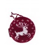 Декоративный шар «Олень», цвет: бордо/белый (one size; 50% шерсть, 50% акрил / 100% пенопласт)