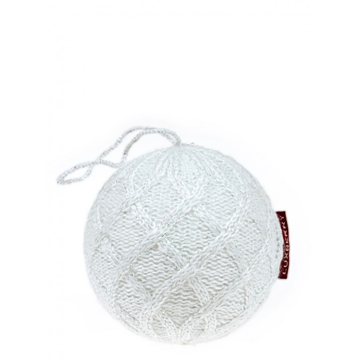 Декоративный шар «Snowberry», цвет: белый/серебро (one size; 50% шерсть, 50% акрил / 100% пенопласт)