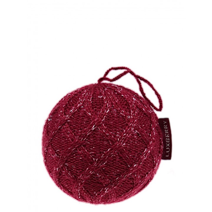 Декоративный шар «Snowberry», цвет: бордо/серебро (one size; 50% шерсть, 50% акрил / 100% пенопласт)