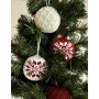 Декоративный шар «Snowberry», цвет: бордо/серебро (one size; 50% шерсть, 50% акрил / 100% пенопласт)