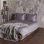 Постельное белье «Daily Bedding», цвет: стальной (евро; сатин: 100% хлопок)