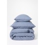 Комплект постельного белья «Лён и Хлопок», цвет: голубой (1,5 - спальный; 70% хлопок, 30% лен)