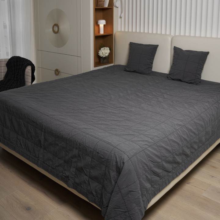 Покрывало «Kubu», цвет: серый (240х260 см; 100% хлопок)