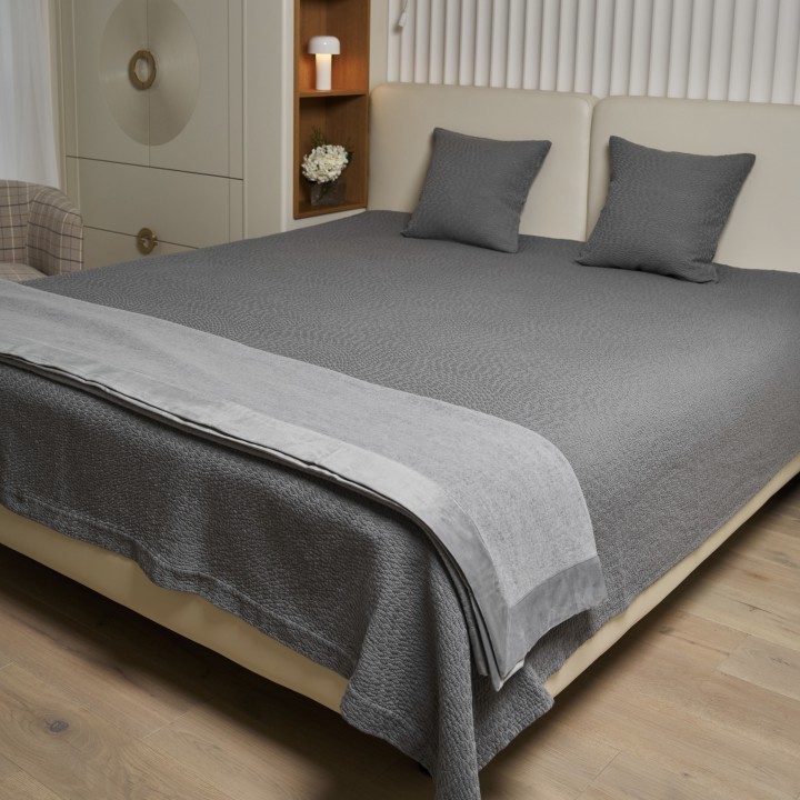 Покрывало «Moon Bean», цвет: серый (240х260 см; 85% хлопок, 15% вискоза)