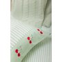 Комплект постельного белья в колыбель «Вишенки» (цвет: зеленый/белый, трикотаж-джерси)