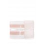 Комплект махровых полотенец «Cottage», цвет: белый/розовый (размеры: 30x50 см (1), 50х100 см (1), 70х140 см (1); махра/гладкотканая: 100% хлопок)