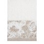 Полотенце махровое «Flowers», цвет: белый/натуральный (50x100 см; махра: 100% хлопок)